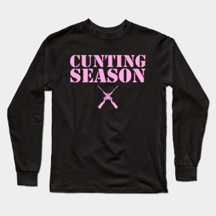 Cunting Season Hunting Counting Season Funny Long Sleeve T-Shirt